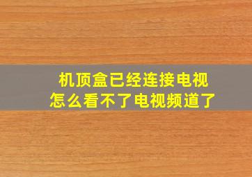 机顶盒已经连接电视怎么看不了电视频道了