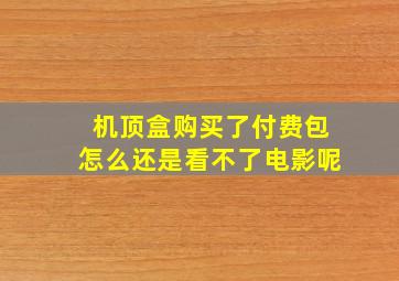 机顶盒购买了付费包怎么还是看不了电影呢