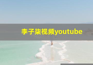 李子柒视频youtube