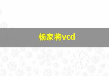 杨家将vcd