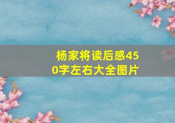 杨家将读后感450字左右大全图片