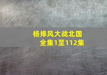 杨排风大战北国全集1至112集