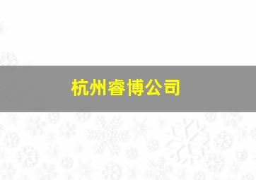 杭州睿博公司