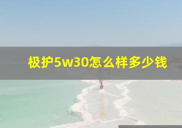 极护5w30怎么样多少钱