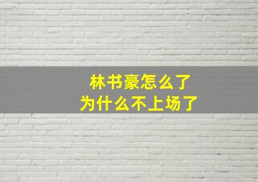 林书豪怎么了为什么不上场了