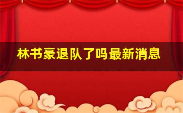 林书豪退队了吗最新消息