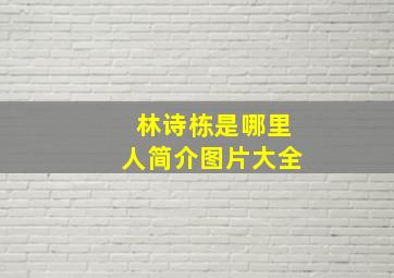 林诗栋是哪里人简介图片大全