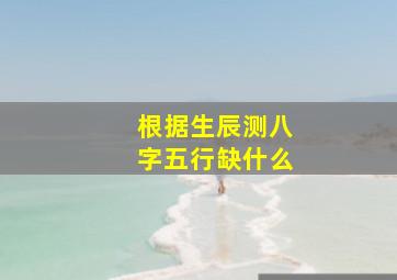 根据生辰测八字五行缺什么