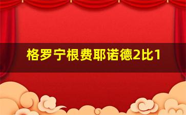 格罗宁根费耶诺德2比1