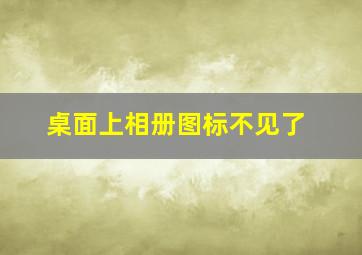 桌面上相册图标不见了