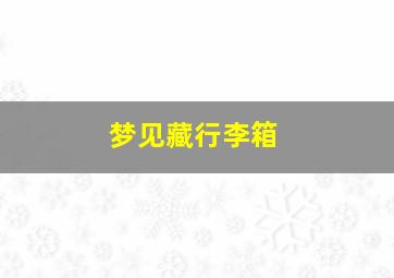 梦见藏行李箱