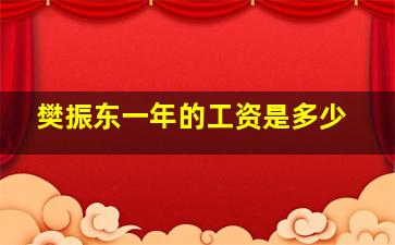 樊振东一年的工资是多少