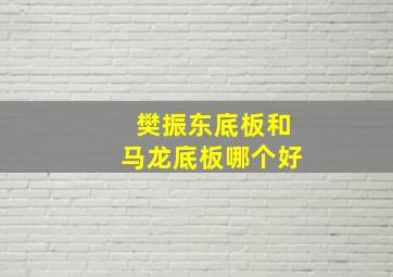 樊振东底板和马龙底板哪个好