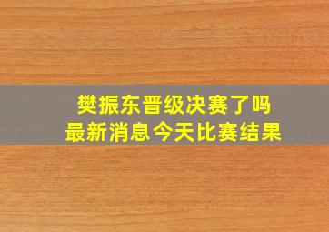 樊振东晋级决赛了吗最新消息今天比赛结果