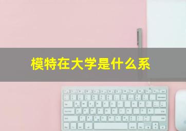 模特在大学是什么系