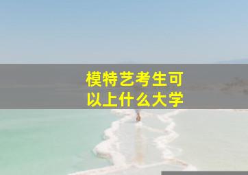 模特艺考生可以上什么大学