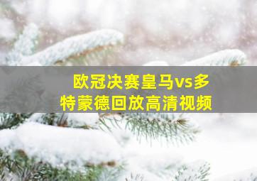 欧冠决赛皇马vs多特蒙德回放高清视频