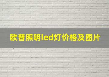 欧普照明led灯价格及图片