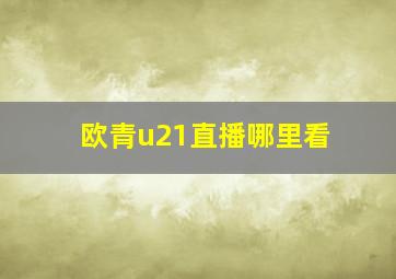 欧青u21直播哪里看