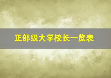 正部级大学校长一览表