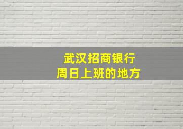 武汉招商银行周日上班的地方