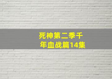 死神第二季千年血战篇14集