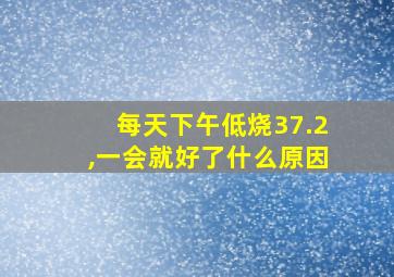 每天下午低烧37.2,一会就好了什么原因