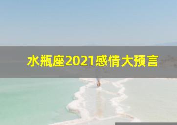 水瓶座2021感情大预言