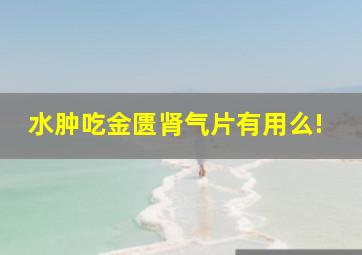 水肿吃金匮肾气片有用么!