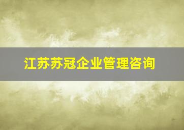 江苏苏冠企业管理咨询