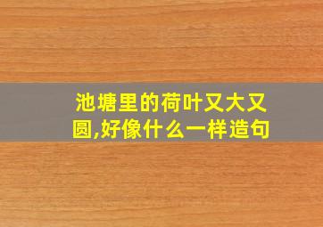 池塘里的荷叶又大又圆,好像什么一样造句