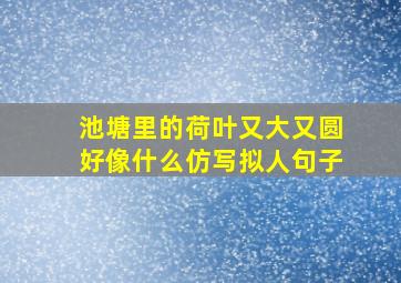 池塘里的荷叶又大又圆好像什么仿写拟人句子