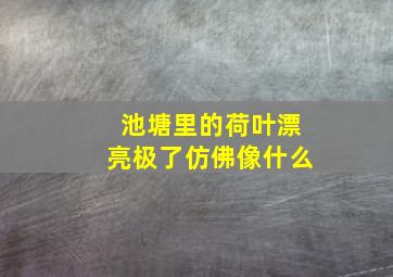 池塘里的荷叶漂亮极了仿佛像什么