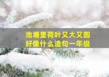 池塘里荷叶又大又圆好像什么造句一年级