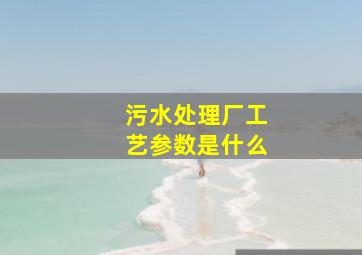 污水处理厂工艺参数是什么