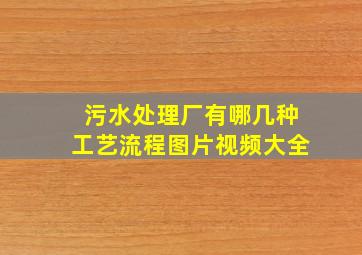 污水处理厂有哪几种工艺流程图片视频大全