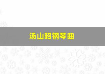 汤山昭钢琴曲