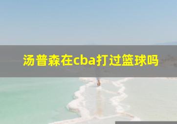 汤普森在cba打过篮球吗