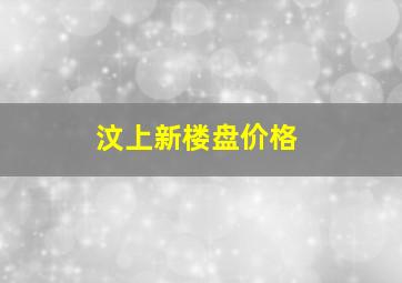 汶上新楼盘价格