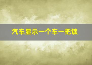 汽车显示一个车一把锁