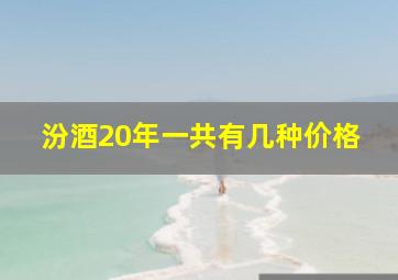 汾酒20年一共有几种价格