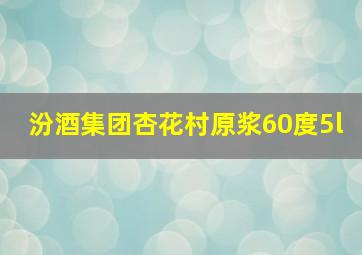 汾酒集团杏花村原浆60度5l