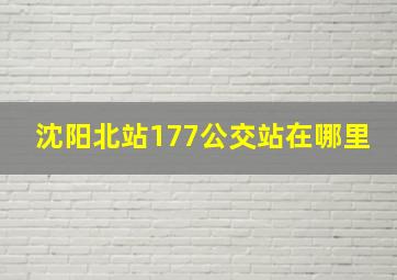 沈阳北站177公交站在哪里