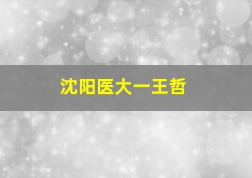 沈阳医大一王哲