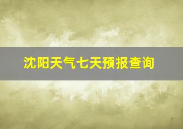 沈阳天气七天预报查询