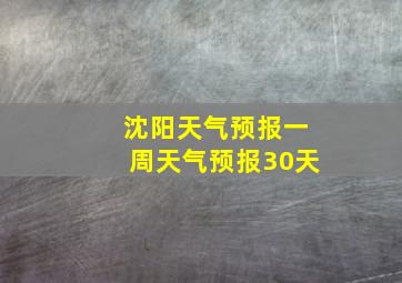 沈阳天气预报一周天气预报30天