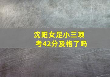 沈阳女足小三项考42分及格了吗