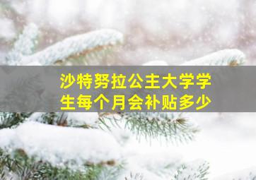 沙特努拉公主大学学生每个月会补贴多少