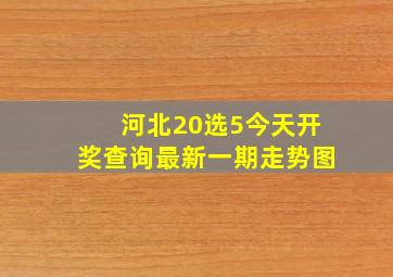 河北20选5今天开奖查询最新一期走势图