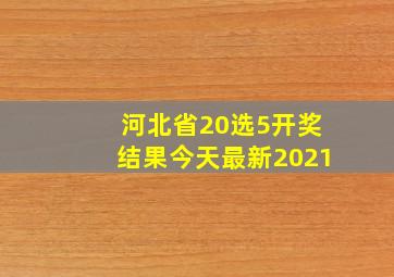 河北省20选5开奖结果今天最新2021